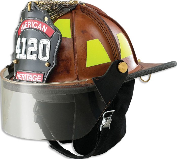 American Heritage Leather Helmet with 4 