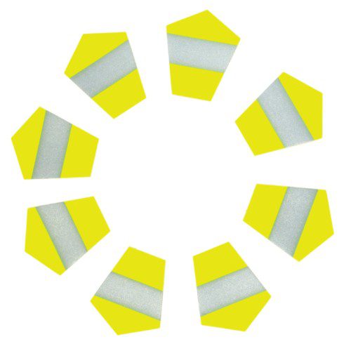 Bullard - Replacement Part, 8-Piece Lime-Yellow Triple Trim Stripes - Dinges Fire Company