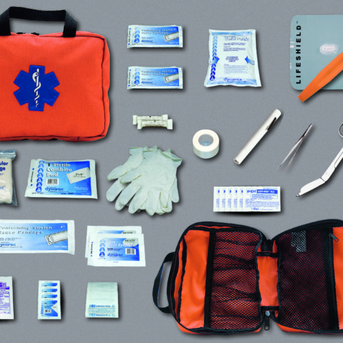 EMI orange Flat Pac Mini Kit (bag and supplies) - Dinges Fire Company