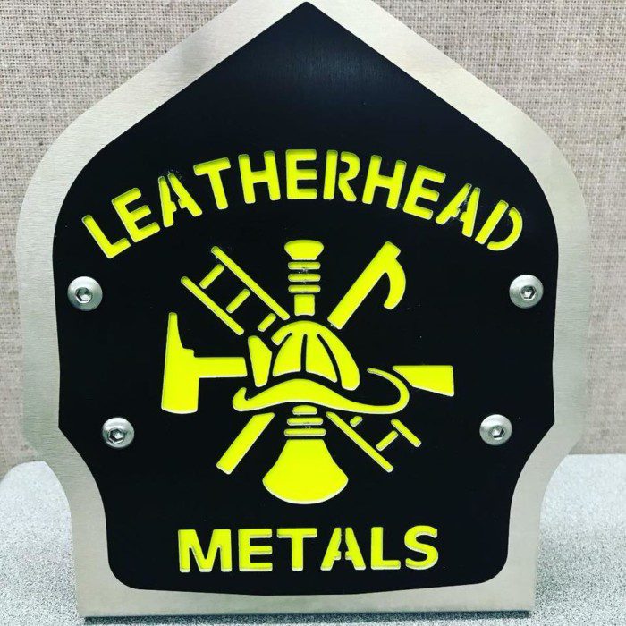 LHM Shield with Desk Stand | Dinges Fire Company