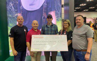 Vanguard Safety Wear donates $1,000.00 to the FDNY FF Michael Kiefer Fund during FDIC in Indianapolis (Aug. 2021).