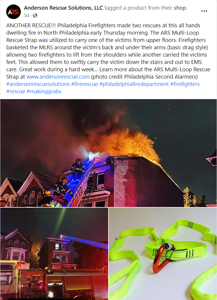 MLRS Rescue in Philadelphia FB Post