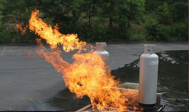 LION Propane Cylinder Fire Training Prop | Dinges Fire Company