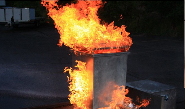 LION Trashcan Fire Training Prop | Dinges Fire Company